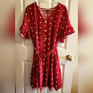 Red XL Lightweight Summer Dress